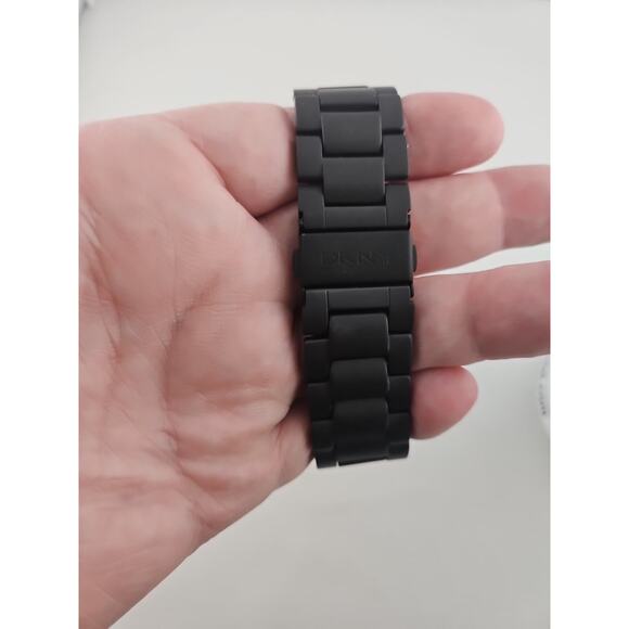 Men's Rare DKNY Ceramic Blackout Multifunction Quartz Watch New Battery Runs - Picture 3 of 11